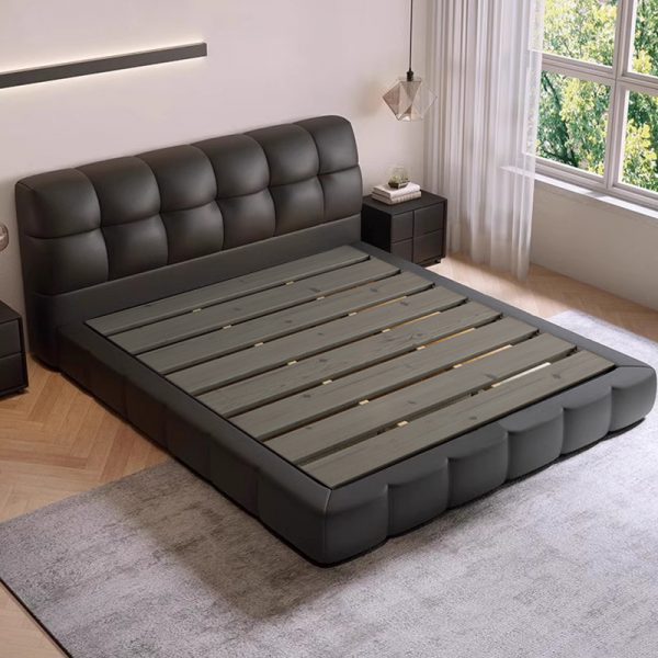 Genuine leather bed
